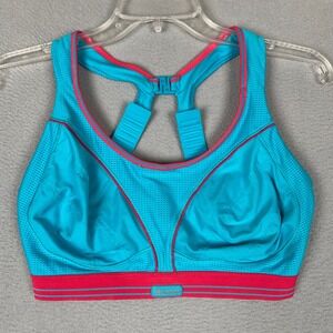 Shock Absorber Ultimate Run B5044 High Impact Sports Bra Womens 36E Blue Pink